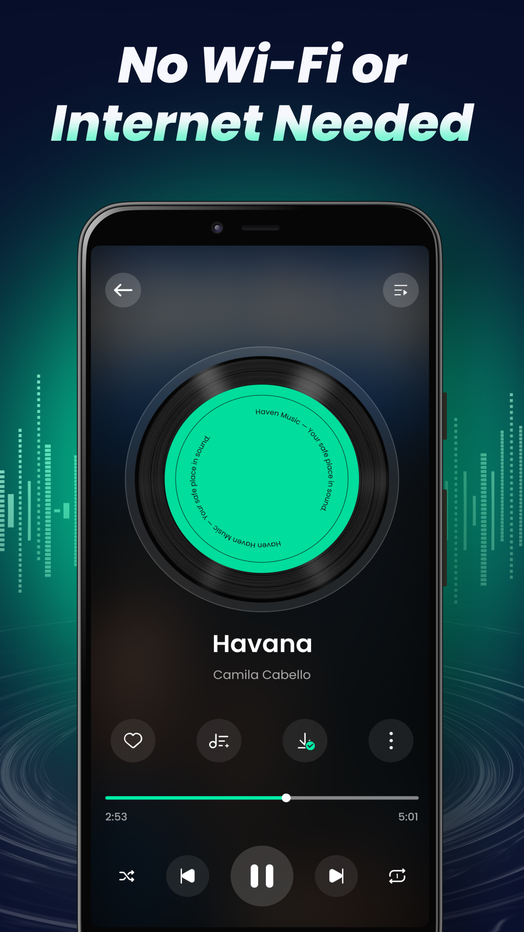 Haven music player screen