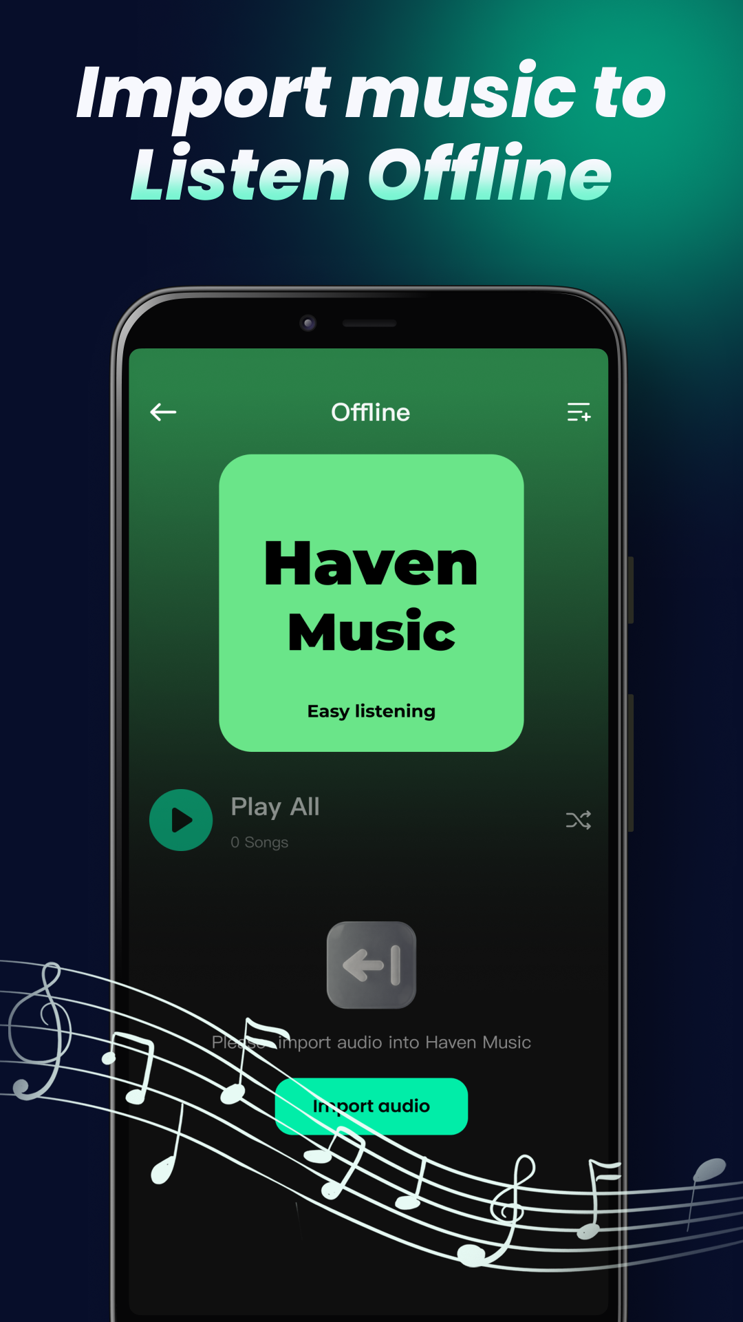 Import music offline screen